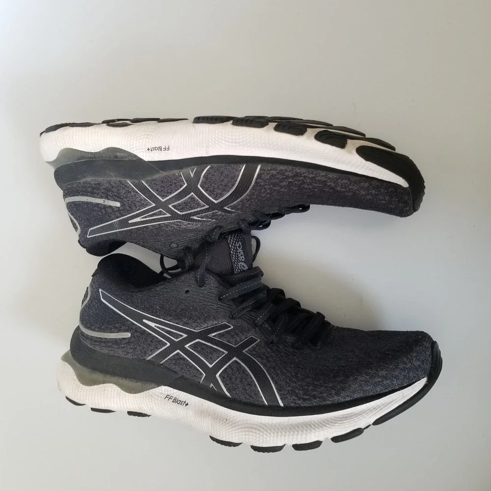ASICS Gel-Nimbus 24 Shoes Womens Size 7.5 Black Running Athletic Sneakers